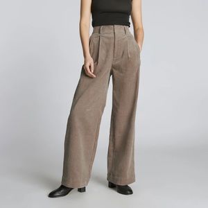 Everlane Corduroy Way High Drape Pant in Taupe Gray